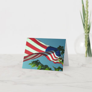 Patriotische American Flag Note Card Dankeskarte
