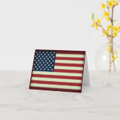 Patriotische American Flag Note Card Karte (Gelbe Blume)