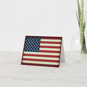 Patriotische American Flag Note Card Karte