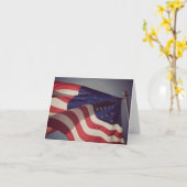 Patriotische American Flag Note Card Karte (Gelbe Blume)