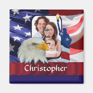 Patriotische American Icon Fotovorlage Magnet