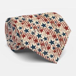 Patriotische Americana USA Feuerwerk Sterne 4. Jul Krawatte