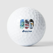 Patriotische Amerika Golfbälle Est 1776