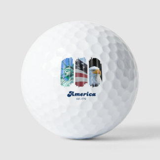 Patriotische Amerika Golfbälle Est 1776