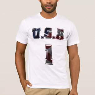 Patriotische Amerika USA Nummer 1 T-Shirt