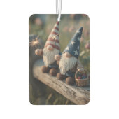 Patriotische Amerikaner mit Sparklern Autolufterfrischer (Rückseite)