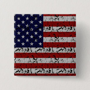 Patriotische Amerikaner USA-Flagge von Vereinigten Button