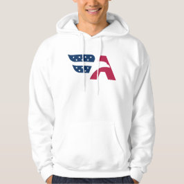Patriotische amerikanische Adler-Buchstabe A-Flagg Hoodie