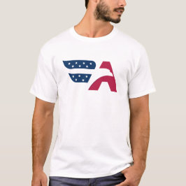 Patriotische amerikanische Adler-Buchstabe A-Flagg T-Shirt