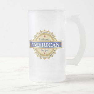 Patriotische amerikanische Bier-Tasse Mattglas Bierglas