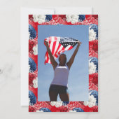 Patriotische amerikanische Blumenfeier Einladung (Rückseite)