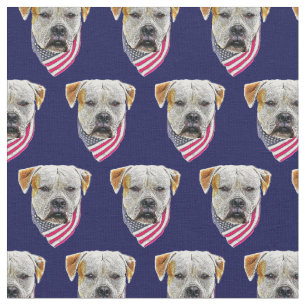 Patriotische amerikanische Bulldohhhunde-Baumwollg Stoff