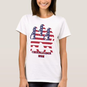 Patriotische amerikanische Cheerleaderin T-Shirt