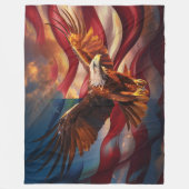 Patriotische amerikanische Fahne, bewacht von eine Fleecedecke (Vorderseite)