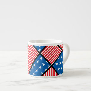 Patriotische amerikanische Feuerwerke Espressotasse