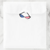 Patriotische amerikanische Flag Retro Katzenauge S Runder Aufkleber (Tasche)
