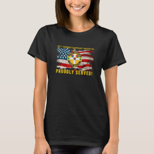 Patriotische amerikanische Flagge 121. Combat Supp T-Shirt
