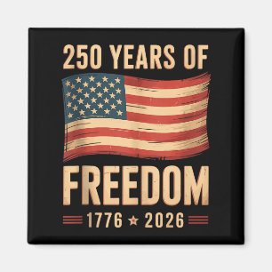 Patriotische amerikanische Flagge 4. Juli 250. Jah Magnet