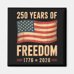 Patriotische amerikanische Flagge 4. Juli 250 Jahr Magnet