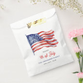 Patriotische amerikanische Flagge 4. Juli Danke Geschenktütchen (Versiegelt)