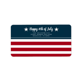 Patriotische amerikanische Flagge 4. Juli Rücksend Adressaufkleber