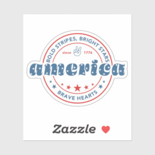 Patriotische amerikanische Flagge 4. Juli Sterne & Aufkleber