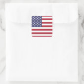 Patriotische amerikanische Flagge 4. Juli Sterne & Quadratischer Aufkleber (Tasche)