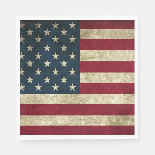 Patriotische amerikanische Flagge 4. Juli Unabhäng Serviette (Vorderseite)