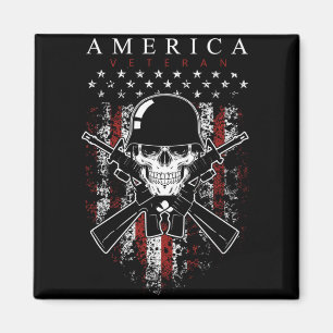 Patriotische amerikanische Flagge 4. Juli Veterane Magnet