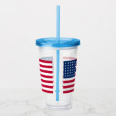 Patriotische amerikanische Flagge Acrylic Tumbler Acryltrinkbecher (Rechts)