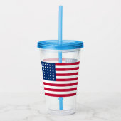 Patriotische amerikanische Flagge Acrylic Tumbler Acryltrinkbecher (Vorderseite)