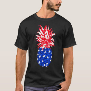 Patriotische amerikanische Flagge Ananas Frauen Mä T-Shirt