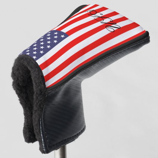 Patriotische Amerikanische Flagge angepasste Golf Golf Headcover (3/4 Vorderseite)