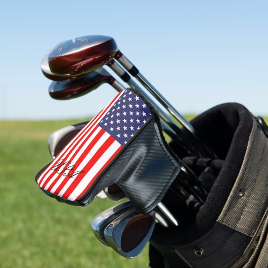 Patriotische Amerikanische Flagge angepasste Golf Golf Headcover (In Situ)