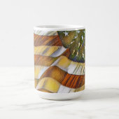 Patriotische amerikanische Flagge Antike Tasse (Mittel)