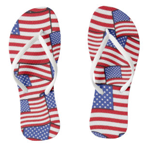 Patriotische amerikanische Flagge Badesandalen