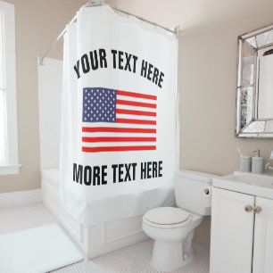 Patriotische amerikanische Flagge Badezimmer Dusch Duschvorhang