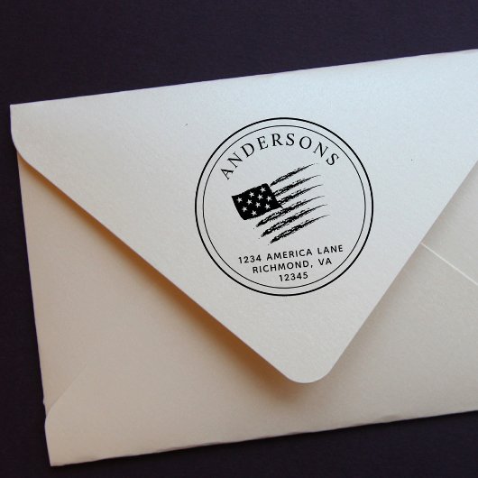 Patriotische amerikanische Flagge | Benutzerdefini Permastempel