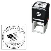 Patriotische amerikanische Flagge | Benutzerdefini Permastempel (Beispiel)