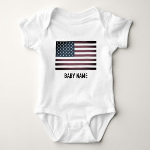 Patriotische Amerikanische Flagge benutzerdefinier Baby Strampler
