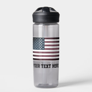 Patriotische amerikanische Flagge benutzerdefinier Trinkflasche