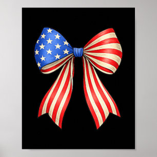 Patriotische amerikanische Flagge Bogen Minimalist Poster