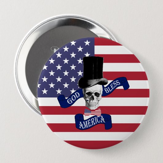Patriotische amerikanische Flagge Button (Vorne & Hinten)