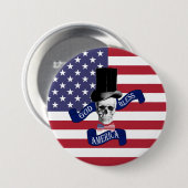 Patriotische amerikanische Flagge Button (Vorne & Hinten)