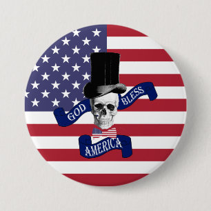 Patriotische amerikanische Flagge Button