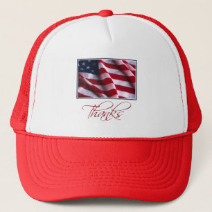 Patriotische amerikanische Flagge Danke in Rot Truckerkappe