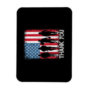 Patriotische amerikanische Flagge Danke Magnet