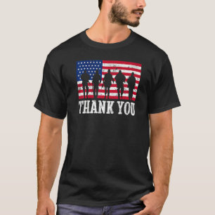 Patriotische amerikanische Flagge Danke Männer Fra T-Shirt