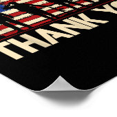 Patriotische amerikanische Flagge Danke Veterans Poster (Ecke)