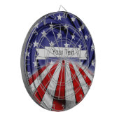 Patriotische amerikanische Flagge Dartscheibe (Vorderseite Links)